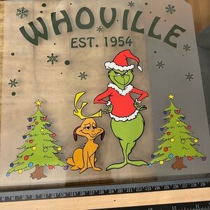 Whoville grinch Christmas iron on vinyl for clothing